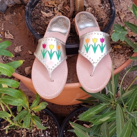 Jack Rogers Metallic Exclusive Tulips Sa - Picture 2 of 6
